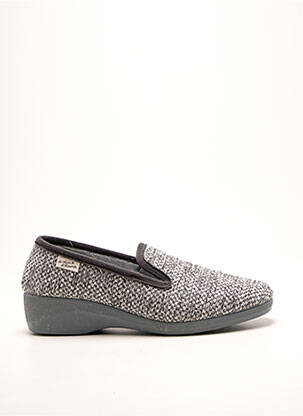 Papuci/pantofi de casă vârf rotund toc de 4 la 6 cm gri LA MAISON DE L'ESPADRILLE femeie