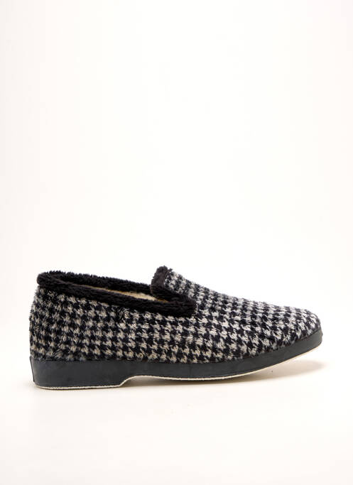 Papuci/pantofi de casă vârf rotund toc plat până la 3 cm negru LA MAISON DE L'ESPADRILLE femme