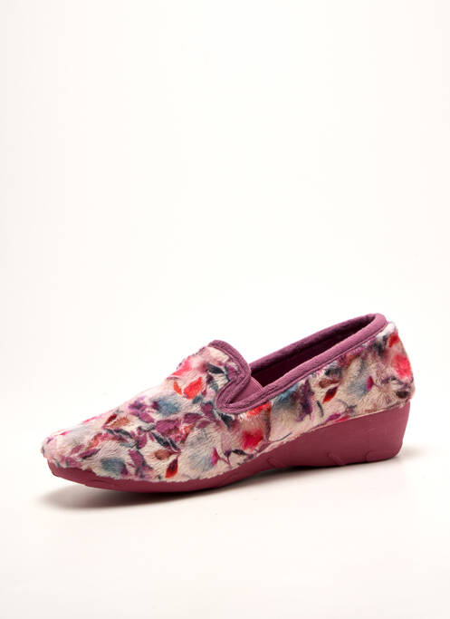 Papuci/pantofi de casă vârf rotund toc de 4 la 6 cm violet LA MAISON DE L'ESPADRILLE femme