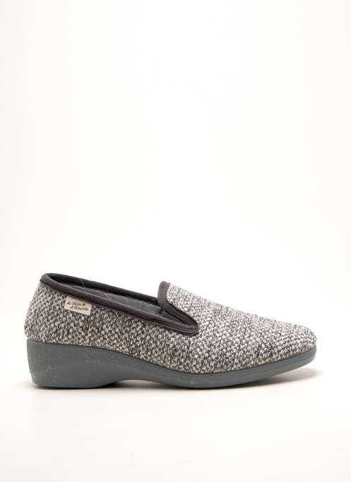 Papuci/pantofi de casă vârf rotund toc de 4 la 6 cm gri LA MAISON DE L'ESPADRILLE femme