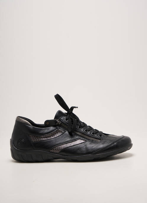 Adidași material neted toc plat până la 3 cm negru REMONTE femme