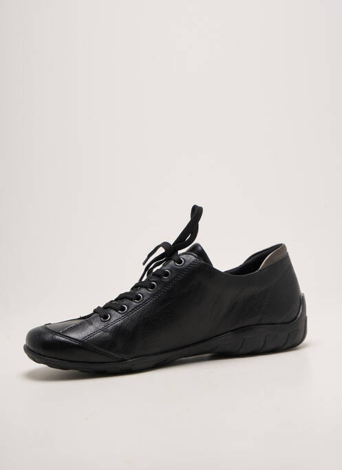 Adidași material neted toc plat până la 3 cm negru REMONTE femme