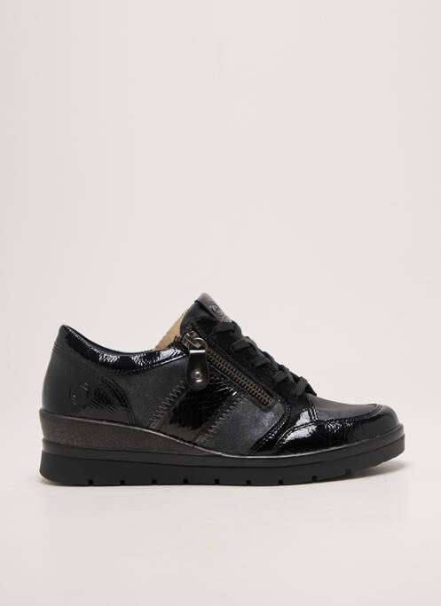 Adidași închidere cu fermoar și șireturi toc de 4 la 6 cm negru REMONTE femme