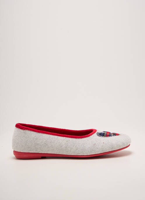 Papuci/pantofi de casă vârf rotund toc plat până la 3 cm roșu CHIC & RELAX femme