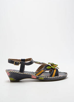 Sandale/pantofi decupați închidere cu buclă(e) toc de 4 la 6 cm albastru LAURA VITA femme