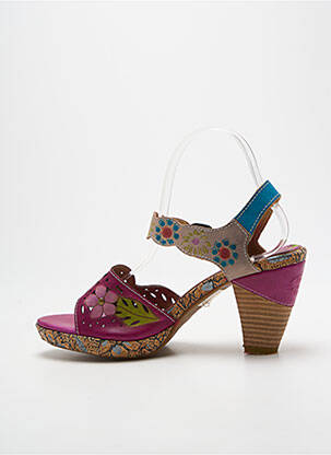 Sandale/pantofi decupați vârf deschis toc înalt de 10cm și mai mult violet LAURA VITA femme
