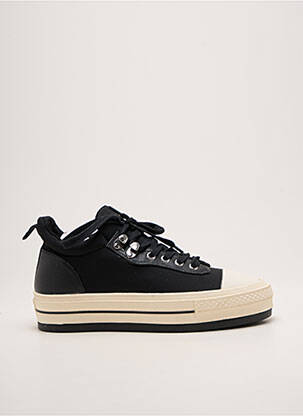 Adidași platformă toc de 4 la 6 cm negru REQINS femeie