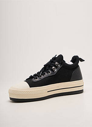 Adidași platformă toc de 4 la 6 cm negru REQINS femeie