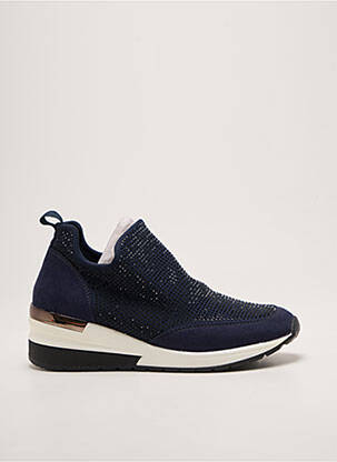 Adidași vârf rotund toc de 4 la 6 cm albastru REQINS femeie
