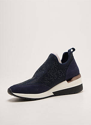 Adidași vârf rotund toc de 4 la 6 cm albastru REQINS femeie