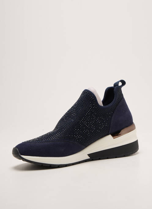 Adidași vârf rotund toc de 4 la 6 cm albastru REQINS femme