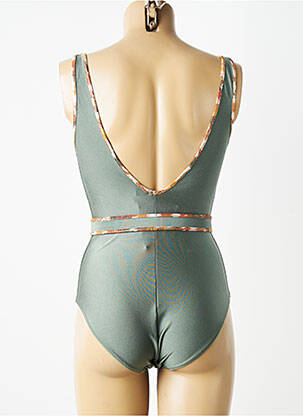 Costum de baie dintr-o singură piesă efect material satinat verde MARIE JO femeie