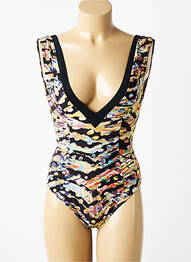 Costum de baie dintr-o singură piesă imprimeu fantezie negru PAIN DE SUCRE femme