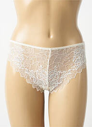 Tanga efect material satinat alb WACOAL femme