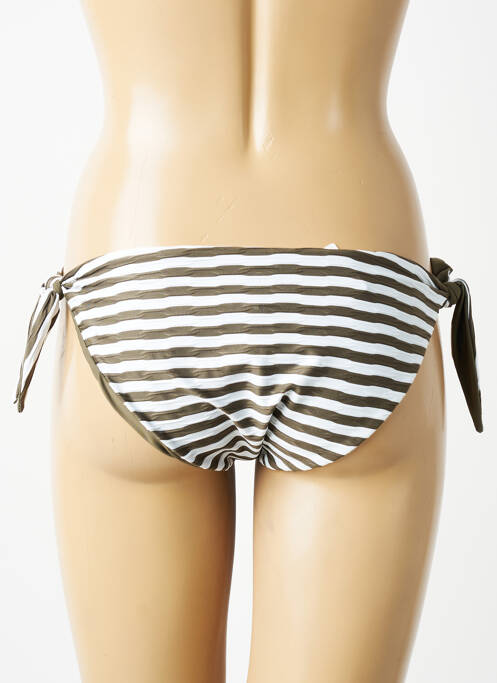 Chiloți de baie imprimeu dungi bikini verde TESSY femme