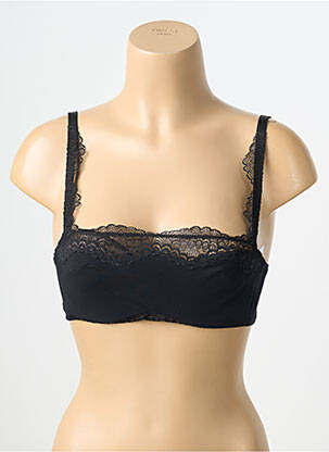 Sutien efect material satinat top bentiță negru SIMONE PERELE femeie