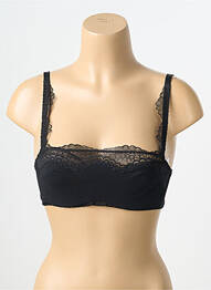 Sutien efect material satinat top bentiță negru SIMONE PERELE femme