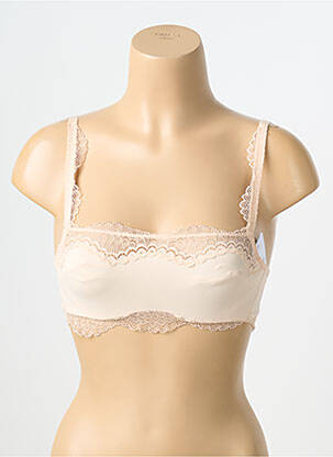 Sutien efect material satinat top bentiță roz SIMONE PERELE femme