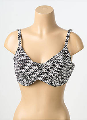Sutien efect material satinat sutien cupe întregi cu decolteu înalt negru FANTASIE femeie