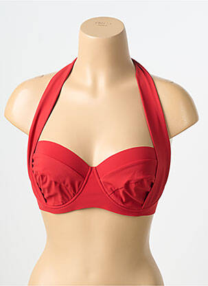 Sutien de costum de baie elasticitate top bentiță roșu PAIN DE SUCRE femeie