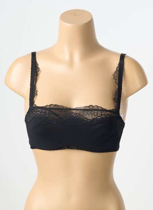 Sutien efect material satinat top bentiță negru SIMONE PERELE femme