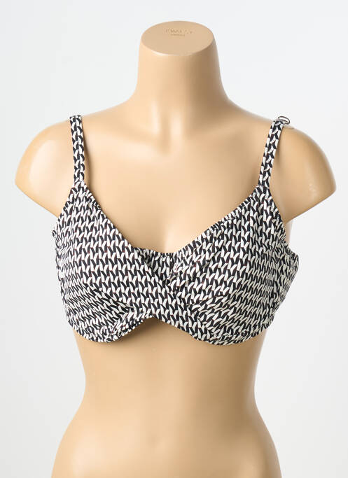 Sutien efect material satinat sutien cupe întregi cu decolteu înalt negru FANTASIE femme