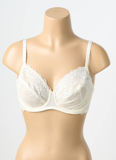 Sutien ușoară și transparentă sutien cupe întregi cu decolteu înalt bej WACOAL femme