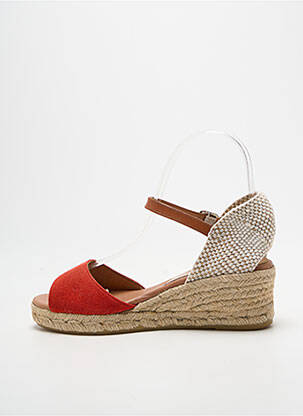 Espadrile închidere cu buclă(e) toc de 4 la 6 cm roșu CARMEN SAIZ femeie