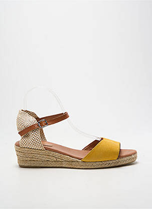 Espadrile închidere cu buclă(e) toc de 4 la 6 cm galben CARMEN SAIZ femeie