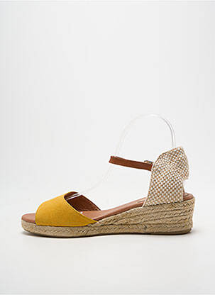 Espadrile închidere cu buclă(e) toc de 4 la 6 cm galben CARMEN SAIZ femeie