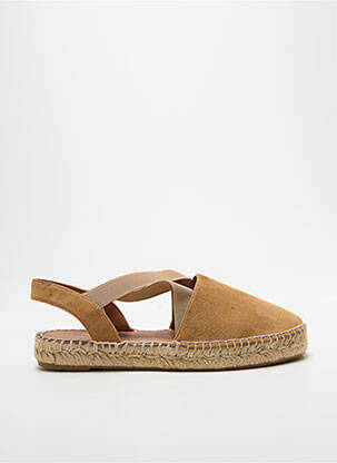 Espadrile vârf rotund toc plat până la 3 cm maro CARMEN SAIZ femeie