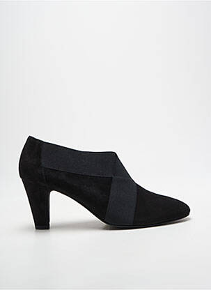 Botine/ghete țesătură satinată toc de 7 la 9 cm negru ANDREA DAPHANE femeie
