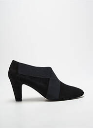 Botine/ghete țesătură satinată toc de 7 la 9 cm negru ANDREA DAPHANE femme
