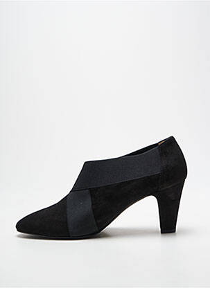 Botine/ghete țesătură satinată toc de 7 la 9 cm negru ANDREA DAPHANE femeie