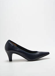 Pantofi cu toc țesătură satinată toc de 4 la 6 cm albastru ANDREA DAPHANE femme