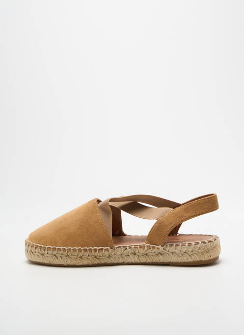 Espadrile vârf rotund toc plat până la 3 cm maro CARMEN SAIZ femme