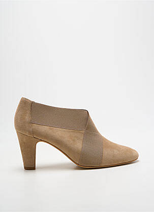 Botine/ghete vârf rotund toc de 7 la 9 cm bej ANDREA DAPHANE femeie
