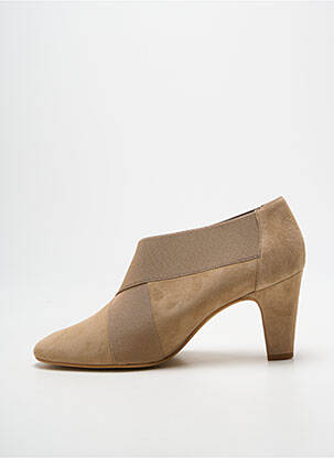 Botine/ghete vârf rotund toc de 7 la 9 cm bej ANDREA DAPHANE femeie