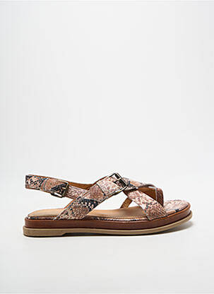 Sandale/pantofi decupați material neted toc plat până la 3 cm bej MINKA DESIGN femme