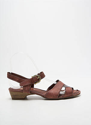 Sandale/pantofi decupați țesătură satinată toc plat până la 3 cm violet SAMOA femeie