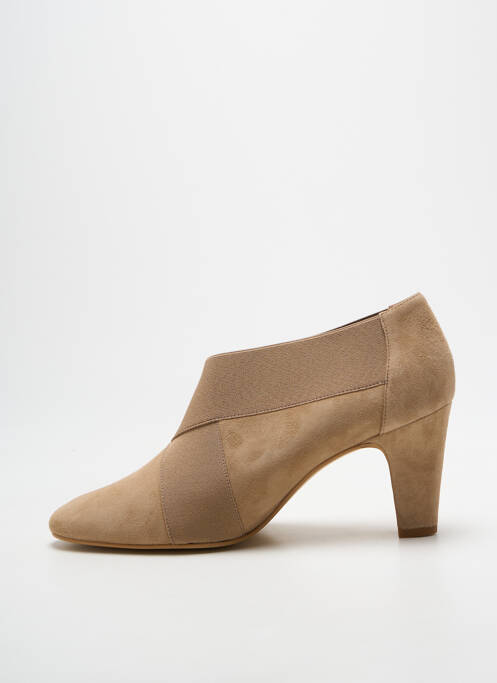 Botine/ghete vârf rotund toc de 7 la 9 cm bej ANDREA DAPHANE femme