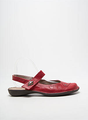 Sandale/pantofi decupați toc plat până la 3 cm roșu DORKING femme