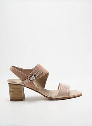 Sandale/pantofi decupați toc pătrat toc de 4 la 6 cm auriu DORKING femme