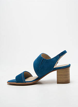 Sandale/pantofi decupați toc pătrat toc de 4 la 6 cm albastru DORKING femme