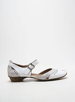 Sandale/pantofi decupați țesătură satinată toc plat până la 3 cm alb DORKING femme