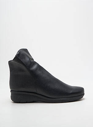 Botine/ghete vârf rotund toc plat până la 3 cm negru HIRICA femeie