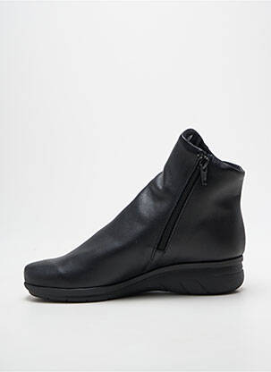 Botine/ghete vârf rotund toc plat până la 3 cm negru HIRICA femeie