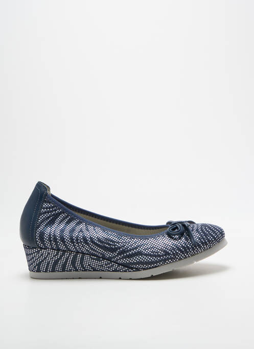 Balerine imprimare toc de 4 la 6 cm albastru DORKING femme