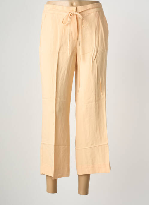 Pantalon 7/8 închidere cu fermoar sub clapetă cu nasturi portocaliu BIANCA femme