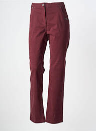 Pantalon slim țesătură poplin mărime normală roșu THALASSA femme
